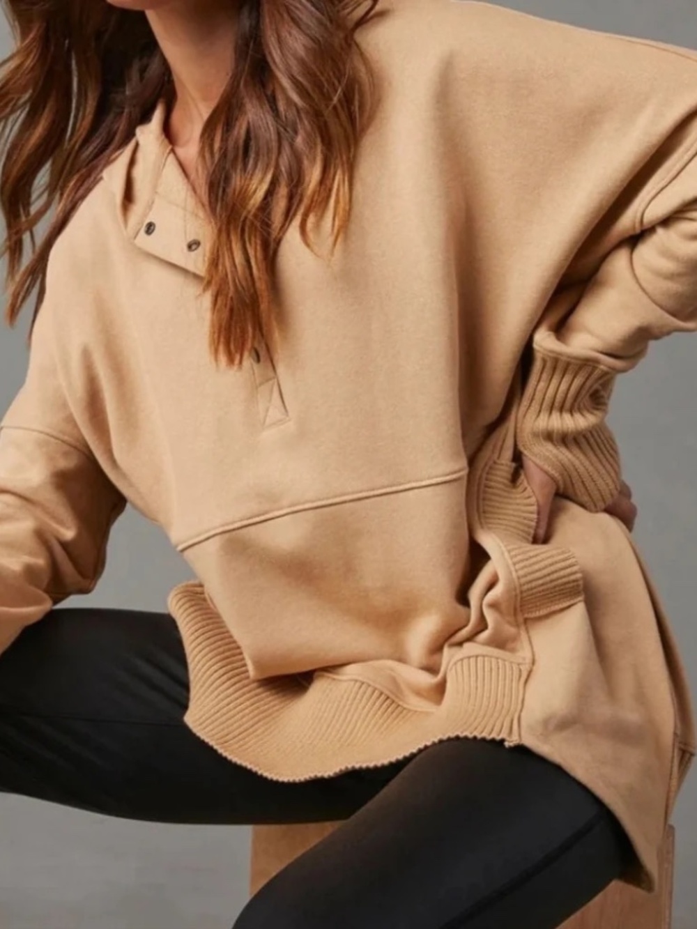 Bucket List Mindful Hoodie Tan L